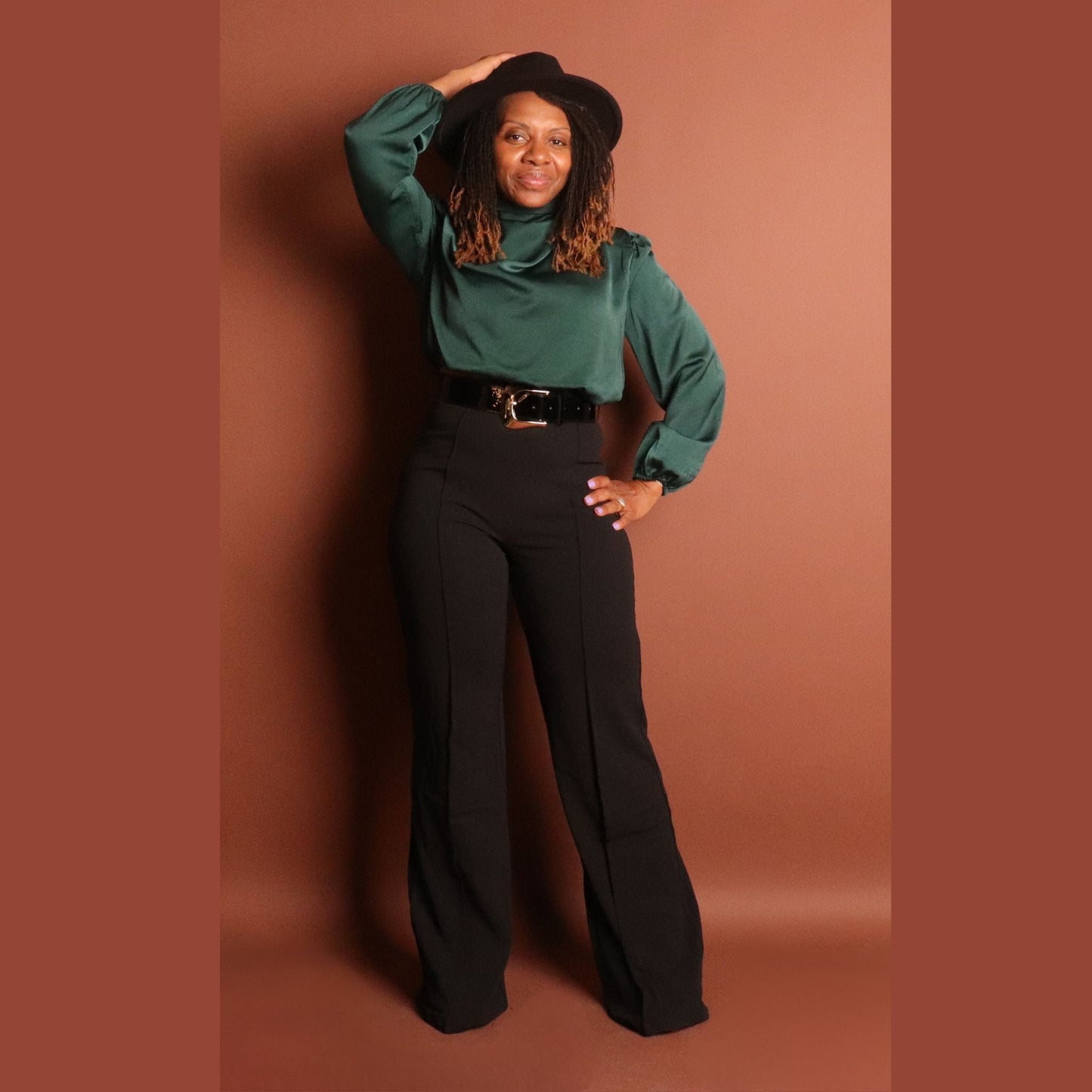 Woman's Black Dress Pants Pants Mo'Nique Couture Fashions