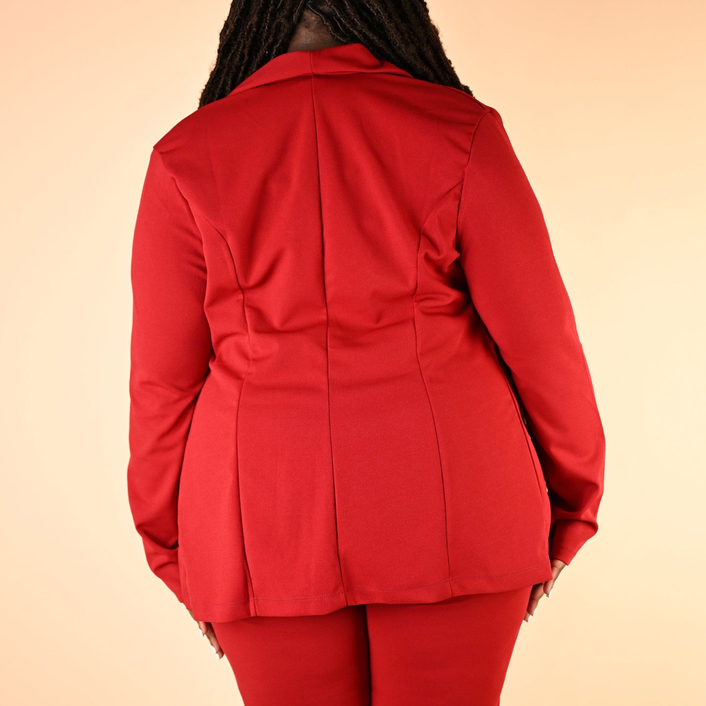 The Signature Curve Suit in Red Sets Monique's Couture Fashions