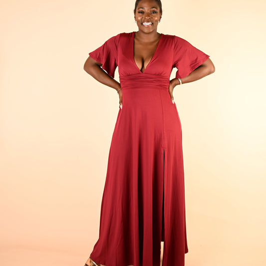 Camille Dress Dress Monique's Couture Fashions S Red