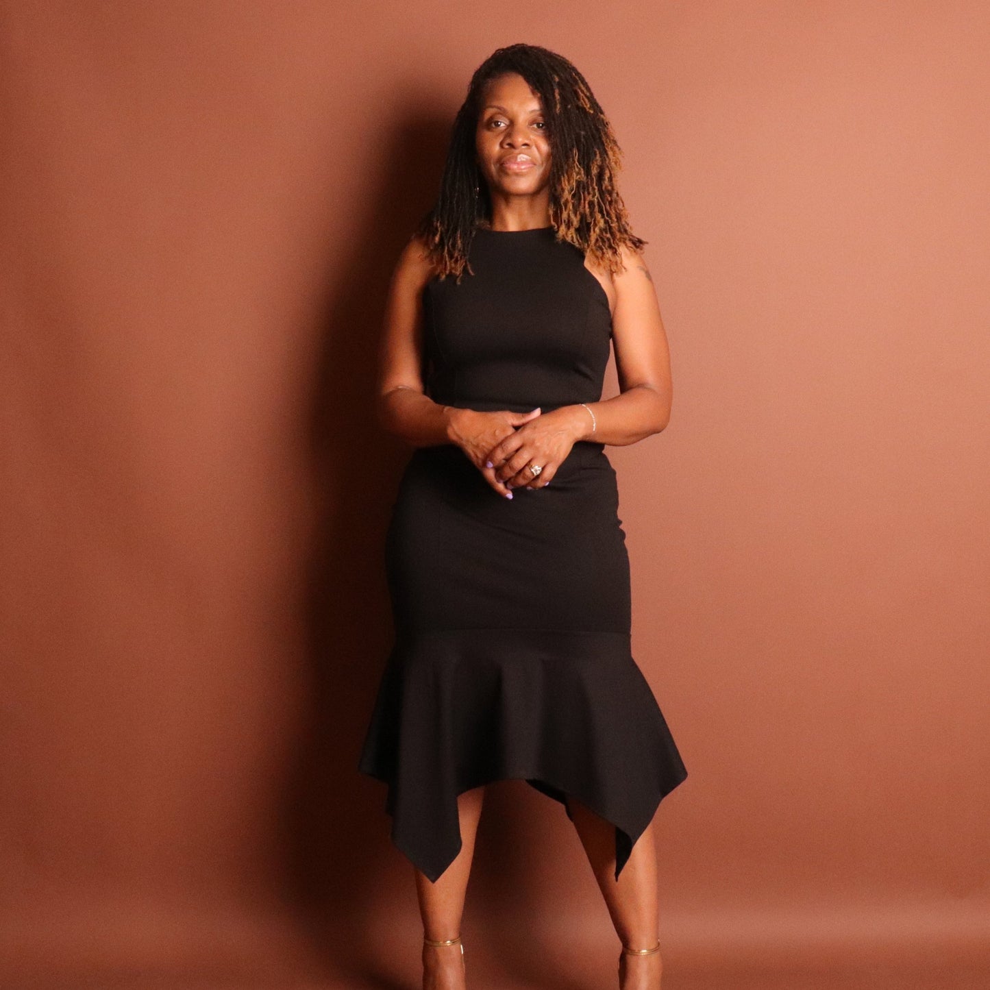 Women's Black Midi Dress Dress Mo'Nique Couture