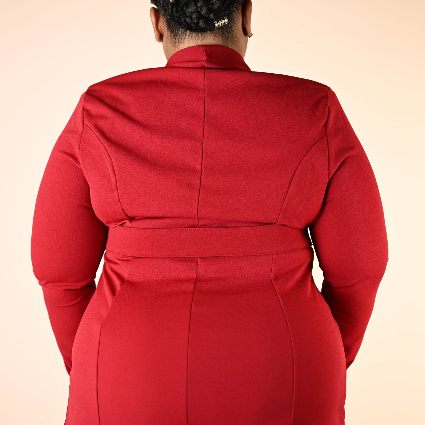 The Signature Curve Suit in Red Sets Monique's Couture Fashions