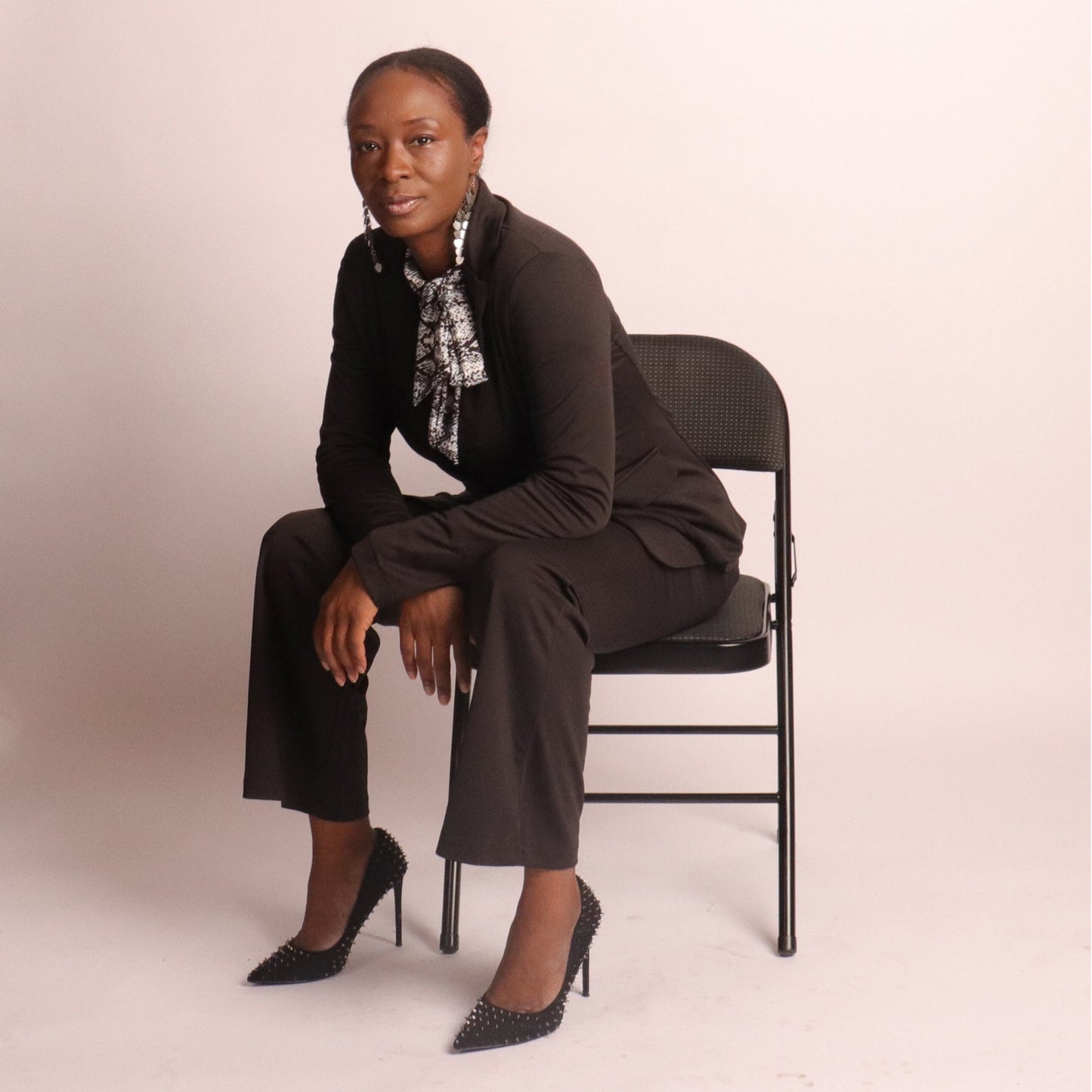 Ebony Pants Suit Sets Mo'Nique Couture Fashions Black Small