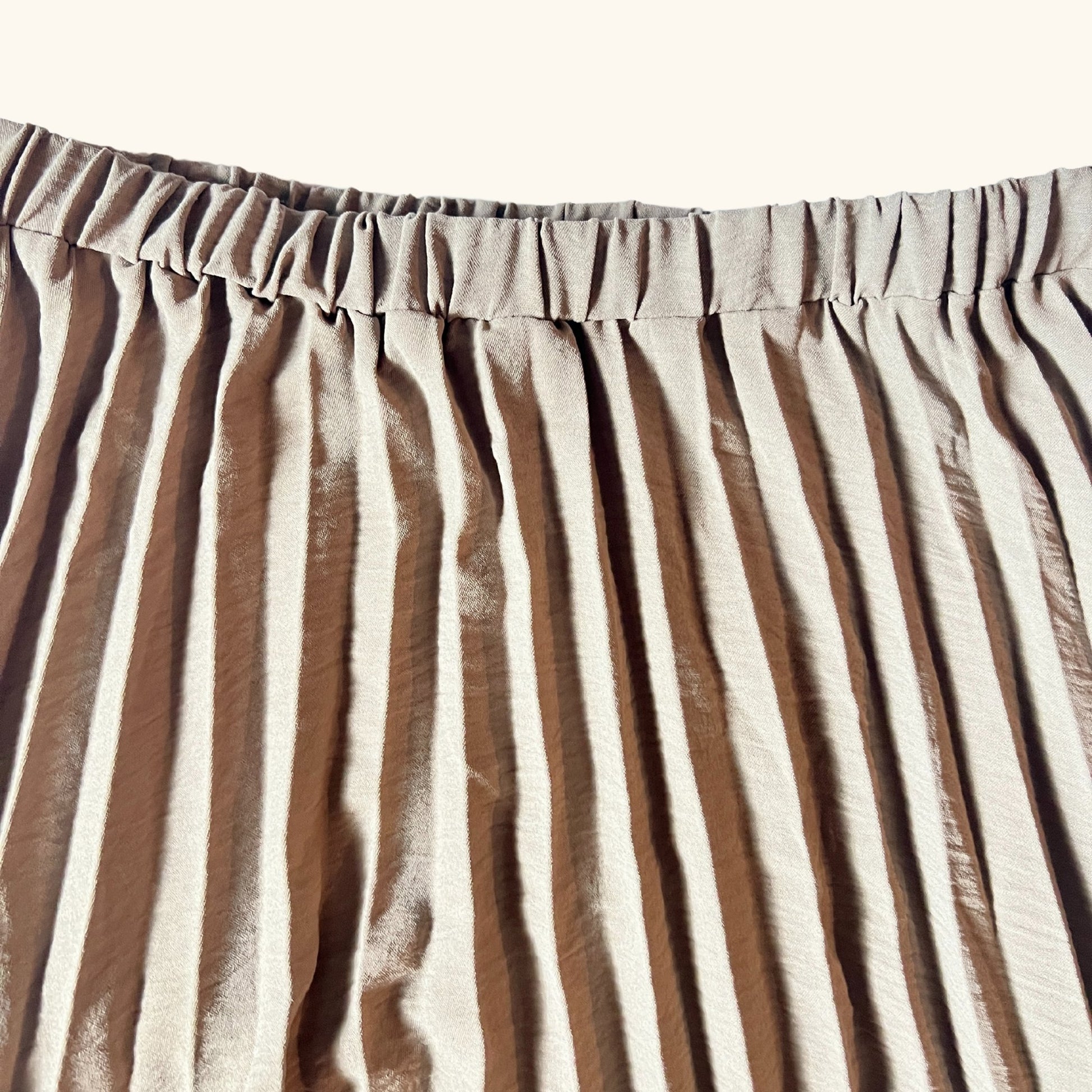 Destiny Pleated Midi Skirt - Cocoa Skirts Mo'Nique Couture Fashions