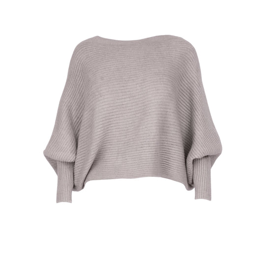 Regine Dolman Sleeve Sweater - Gray Tops Mo'Nique Couture Fashions