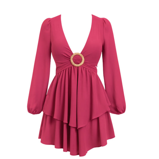 Women's Pink Mini Cocktail Dress Dress Mo'Nique Couture Fashions