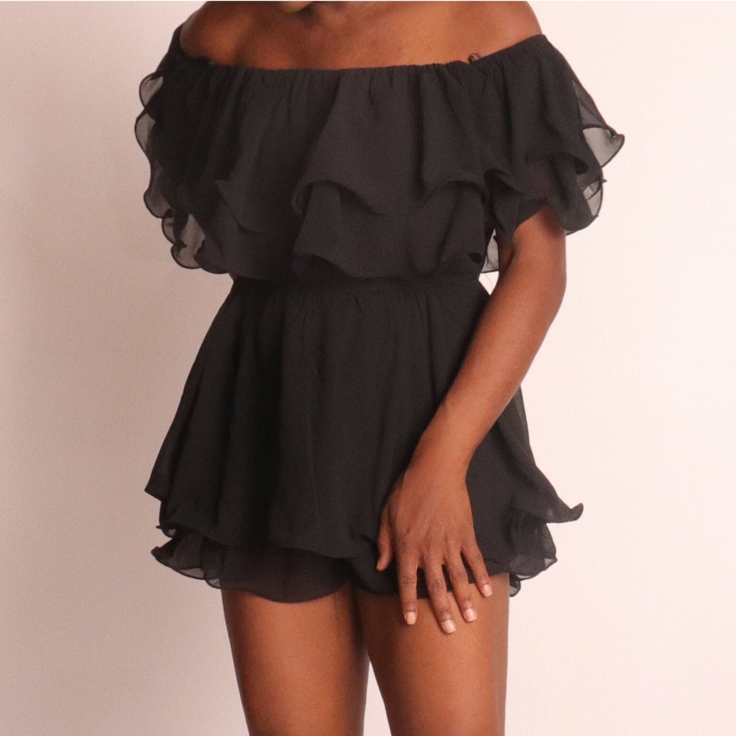 Alyssa Romper - Black Sets Mo'Nique Couture Fashions