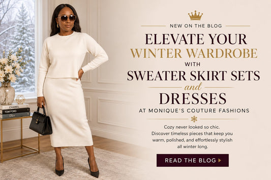 Elevate Your Winter Wardrobe with Sweater Skirt Sets and Dresses at Monique Couture Fashions 🧣❄️