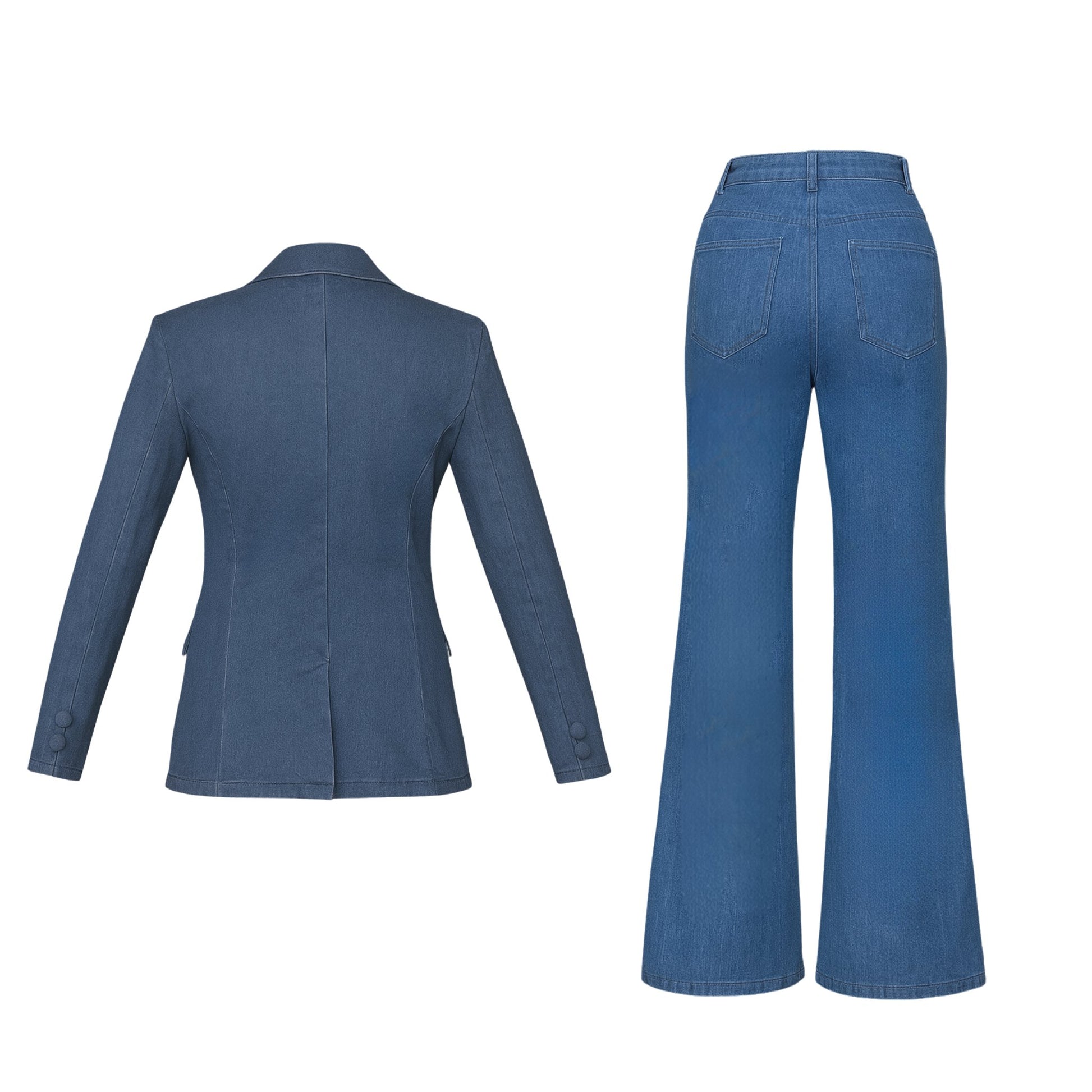 Cassidy Denim Pants Suit Sets Mo'Nique Couture Fashions 