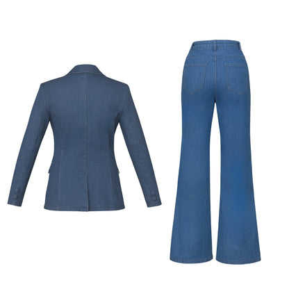 Cassidy Denim Pants Suit Sets Mo'Nique Couture Fashions 