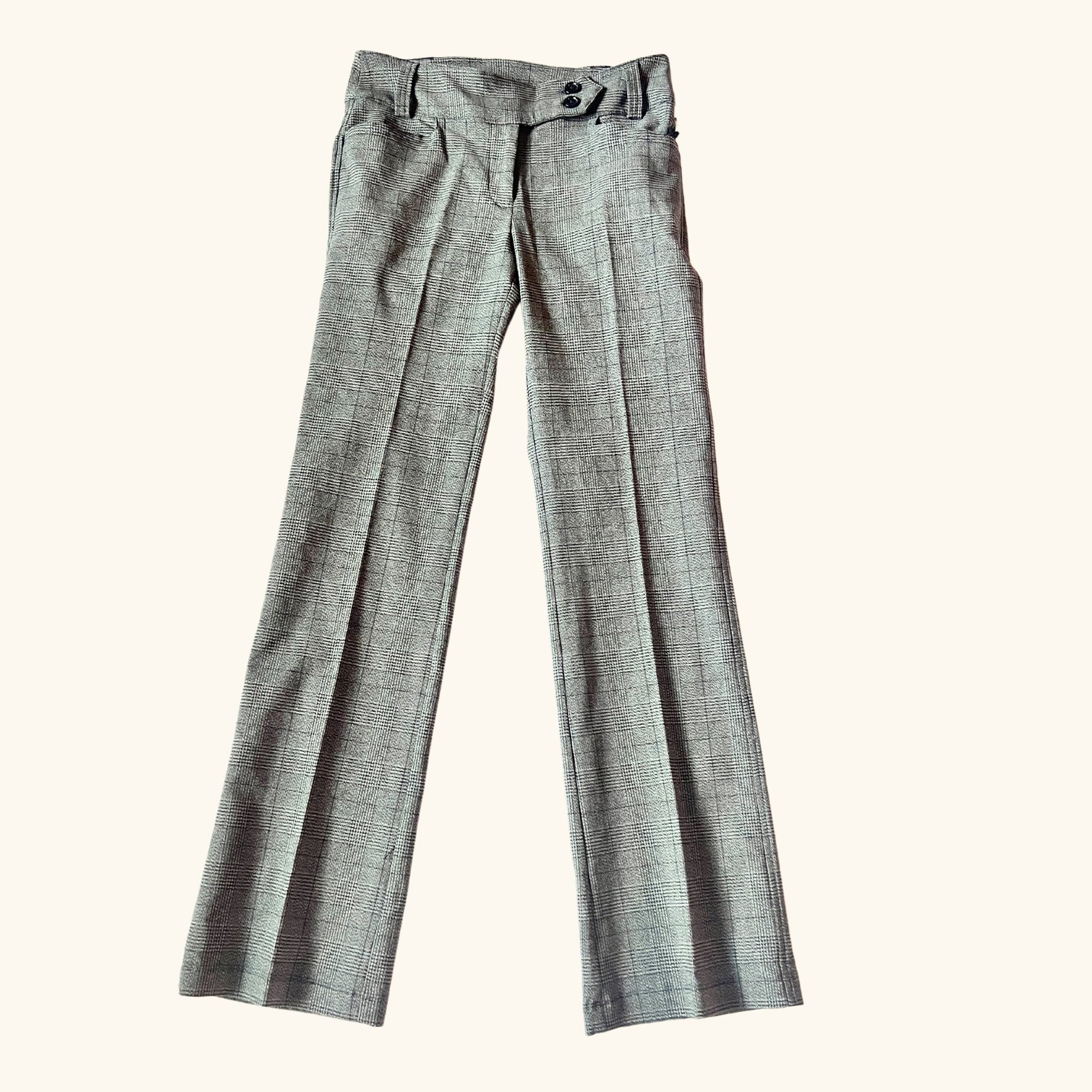 Imani Boot Cut Pants - Black Plaid Monique's Couture Fashions 