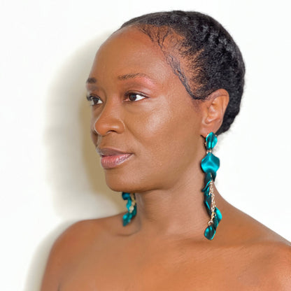 Petal Drop Earrings Earring Mo'Nique Couture Fashions 