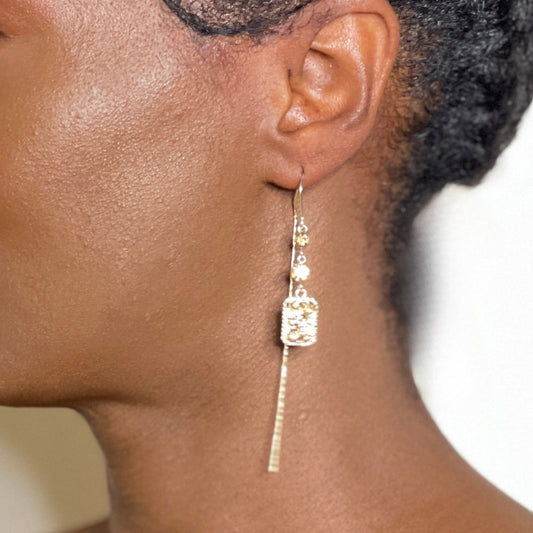 Tassel Earring Earring Mo'Nique Couture Fashions Brown 