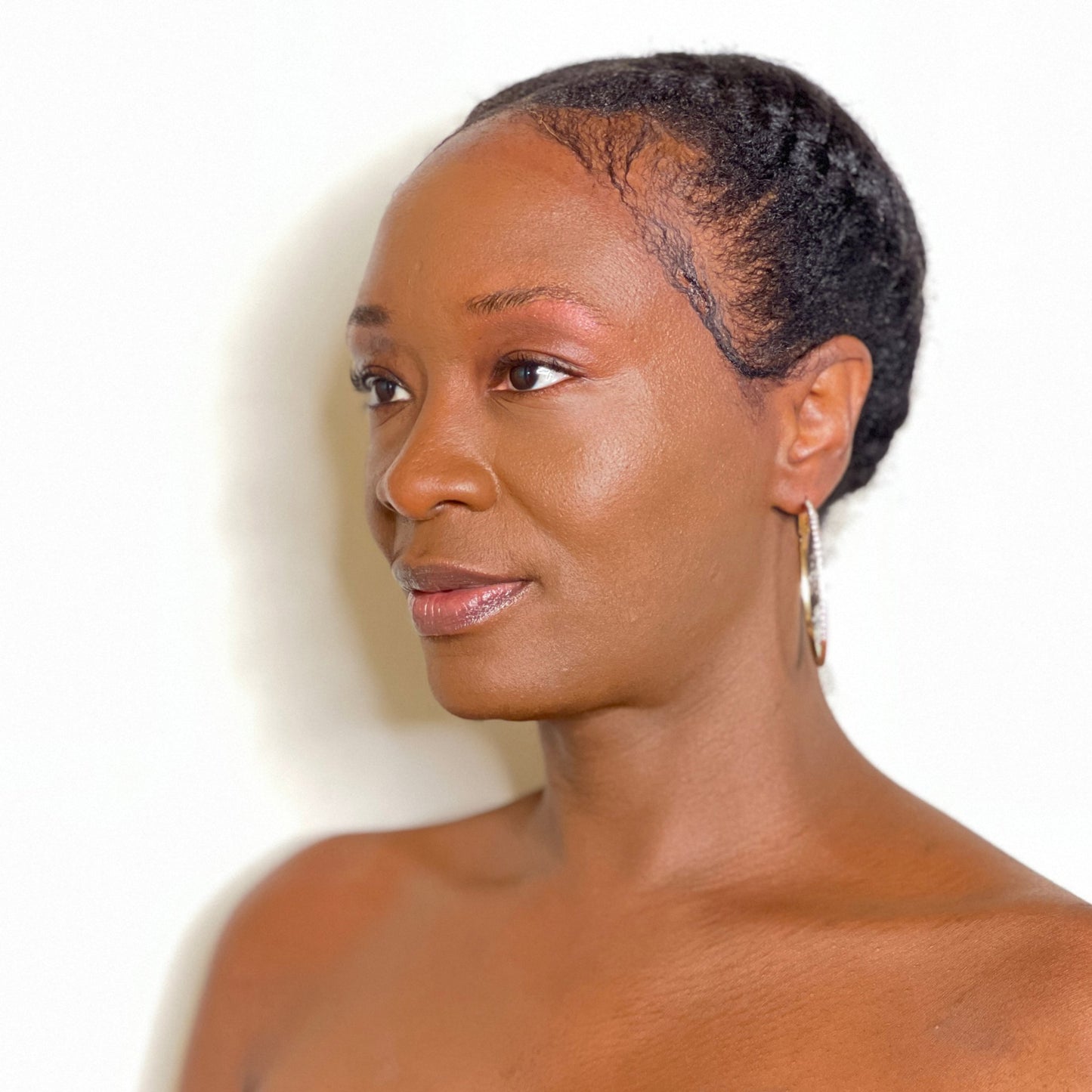 Rhinestone Hoop Earrings Earring Mo'Nique Couture Fashions 