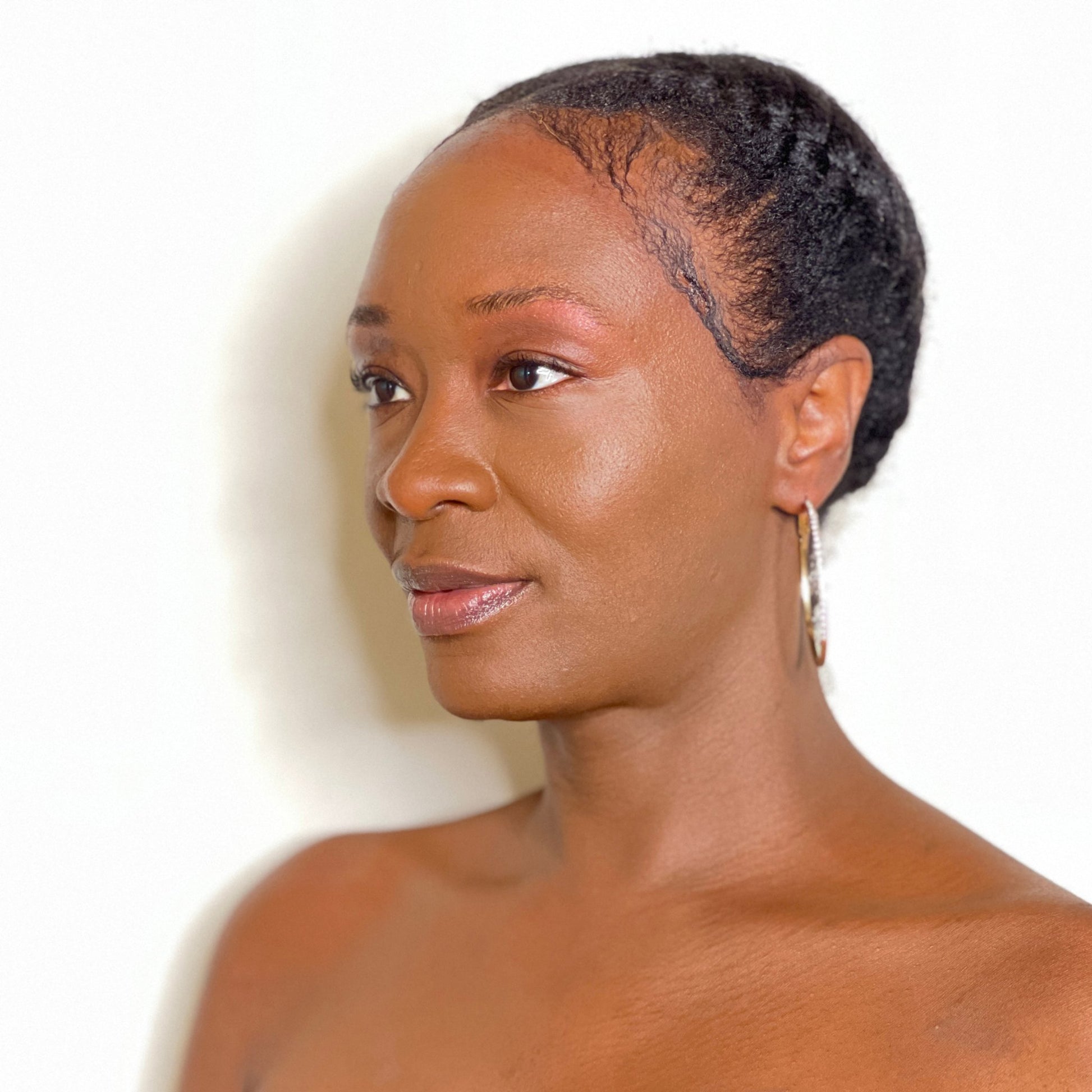 Rhinestone Hoop Earrings Earring Mo'Nique Couture Fashions 