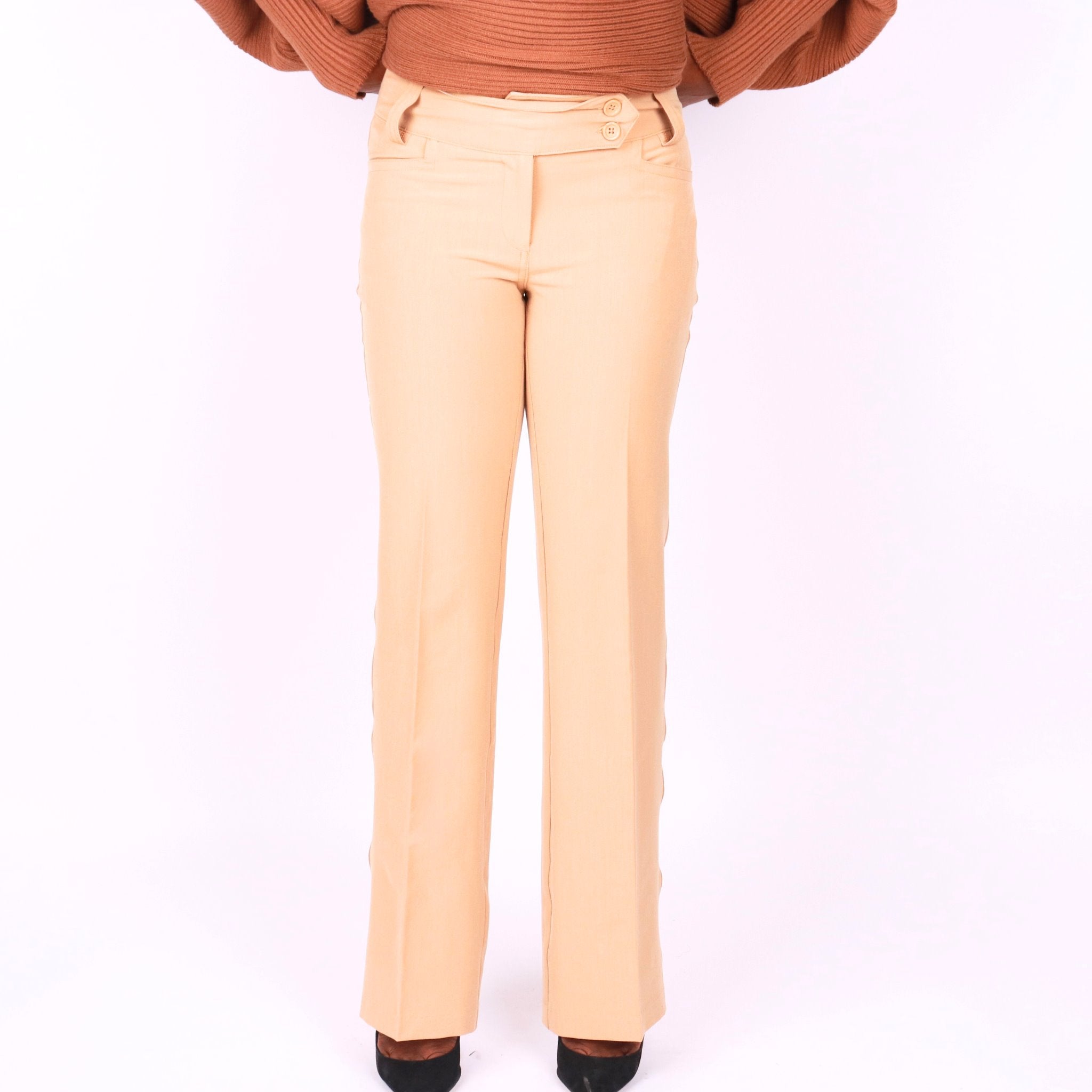 Imani Boot Cut Dress Pants - Khaki Pants Mo'Nique Couture Fashions 