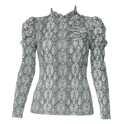 Mya Pleated Sleeve Blouse Tops Mo'Nique Couture Fashions 