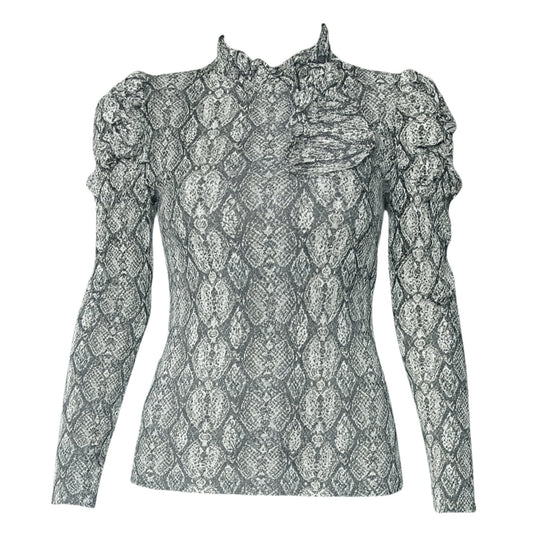 Mya Pleated Sleeve Blouse Tops Mo'Nique Couture Fashions 