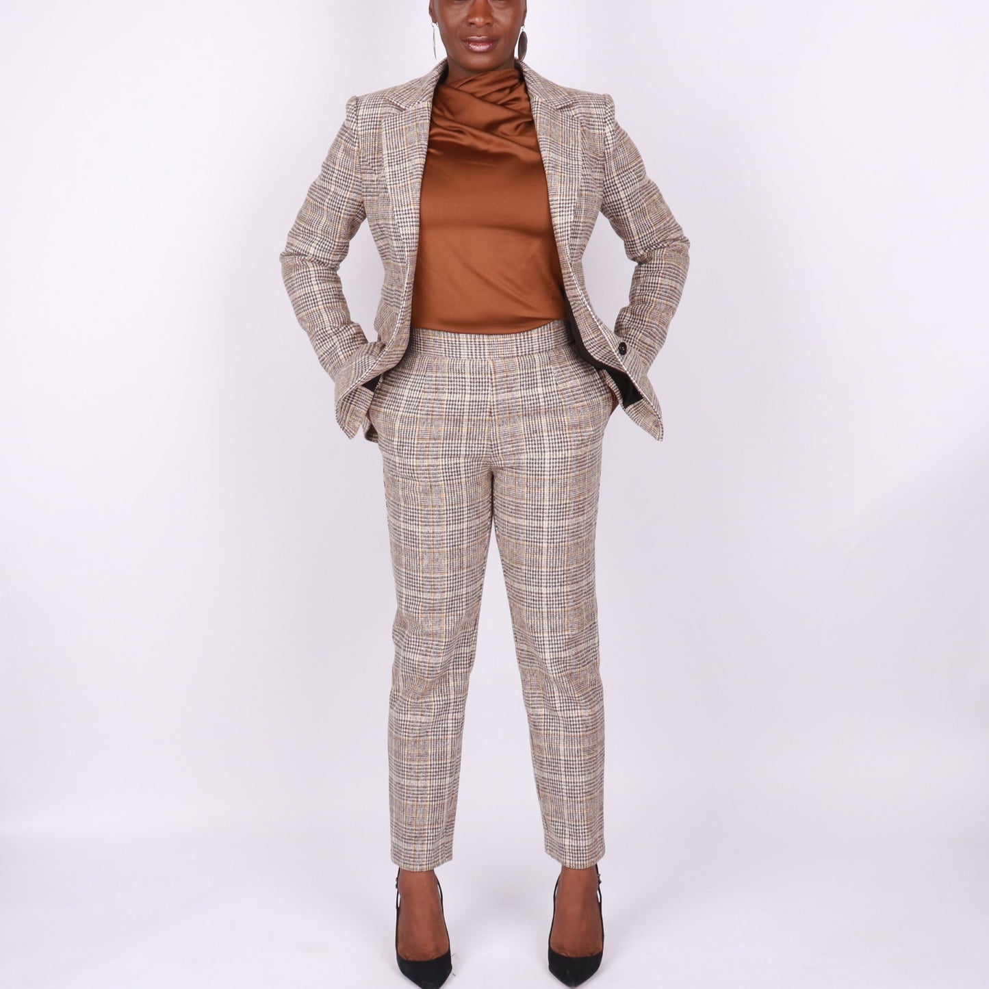 Signature Pants Suit Sets Monique's Couture Fashions Small Multi Color 