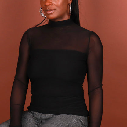 Rachel Semi - Sheer Blouse Tops Monique's Couture Fashions 