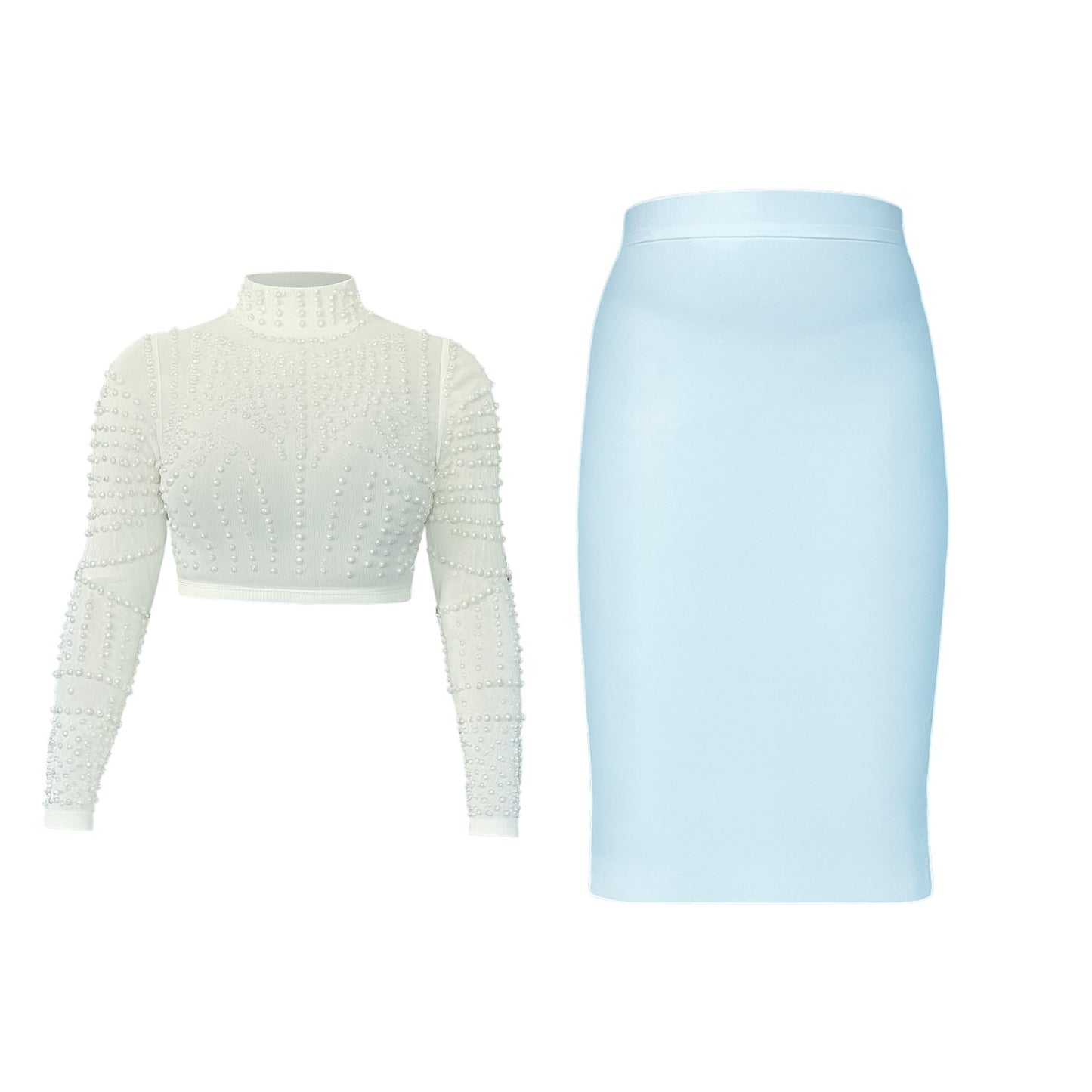 Fawn Crop Top and Skirt Set Sets Mo'Nique Couture Fashions 