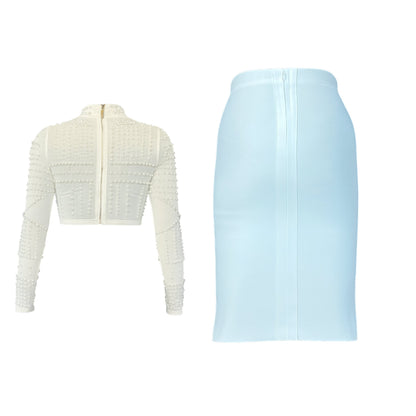 Fawn Crop Top and Skirt Set Sets Mo'Nique Couture Fashions 