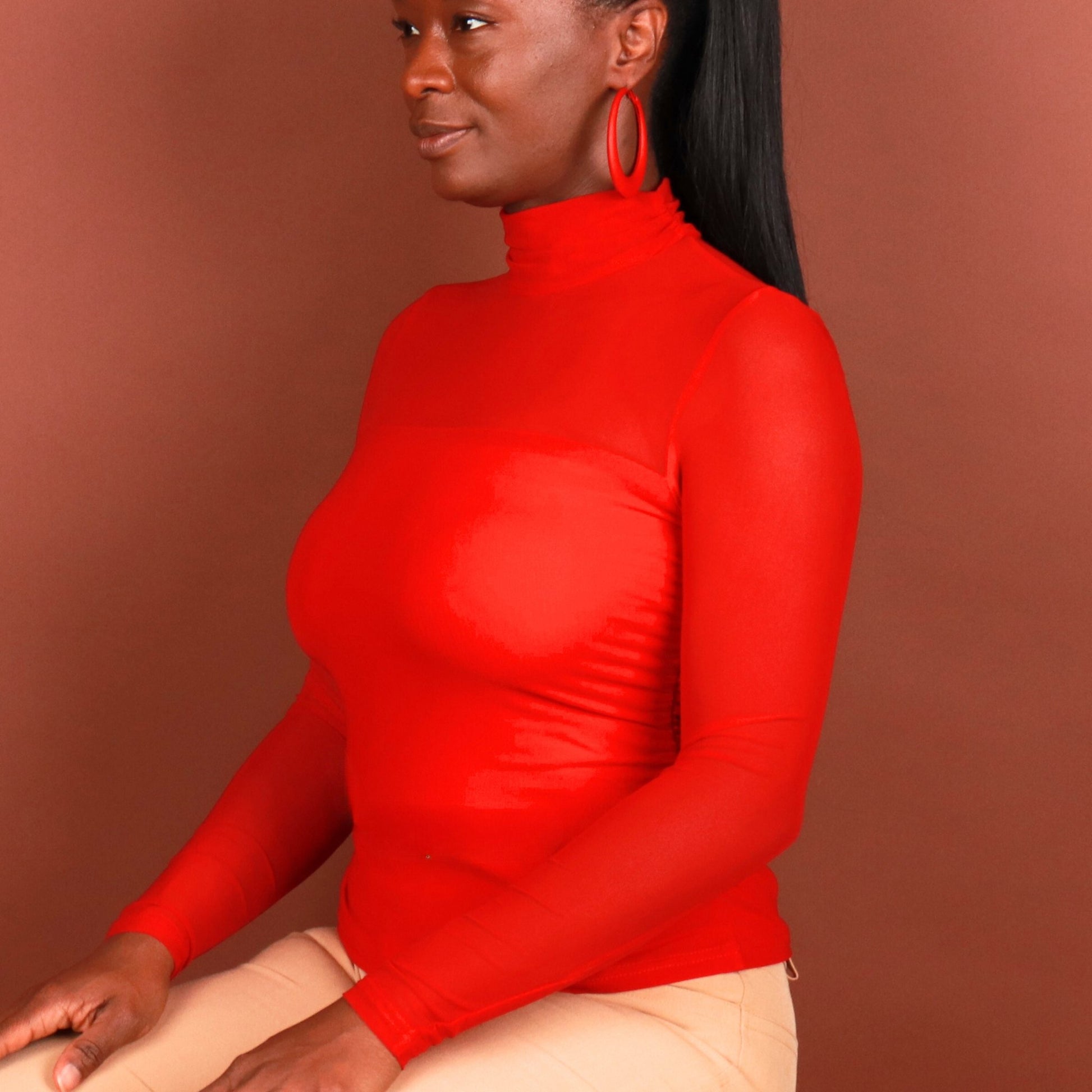 Rachel Semi - Sheer Blouse Tops Monique's Couture Fashions 