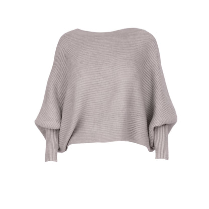 Regine Dolman Sleeve Sweater - Gray Tops Mo'Nique Couture Fashions 