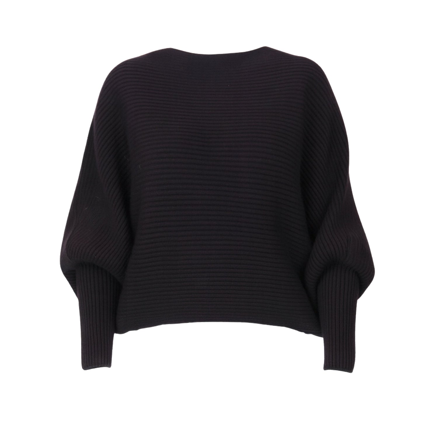 Regine Dolman Sleeve Sweater - Black Tops Monique's Couture Fashions 