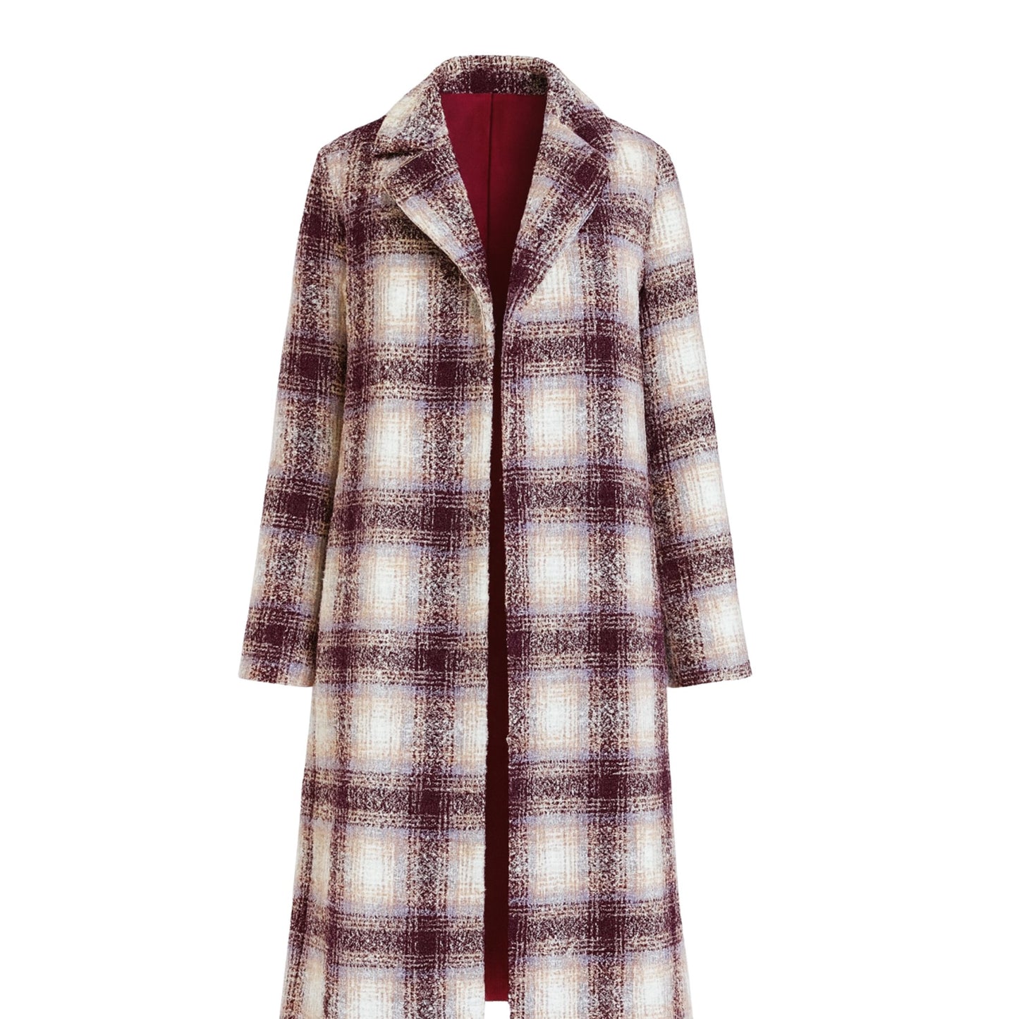 Red Plaid Women's Coat Coat Mo'Nique Couture Fashions 