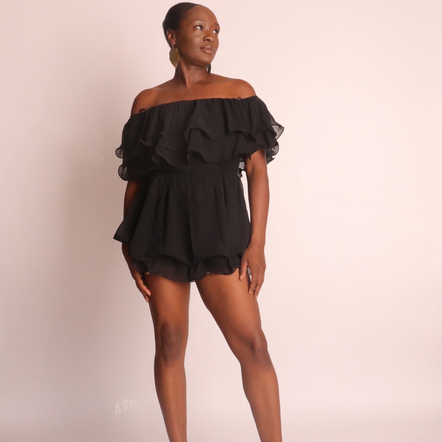 Alyssa Romper - Black Sets Mo'Nique Couture Fashions 