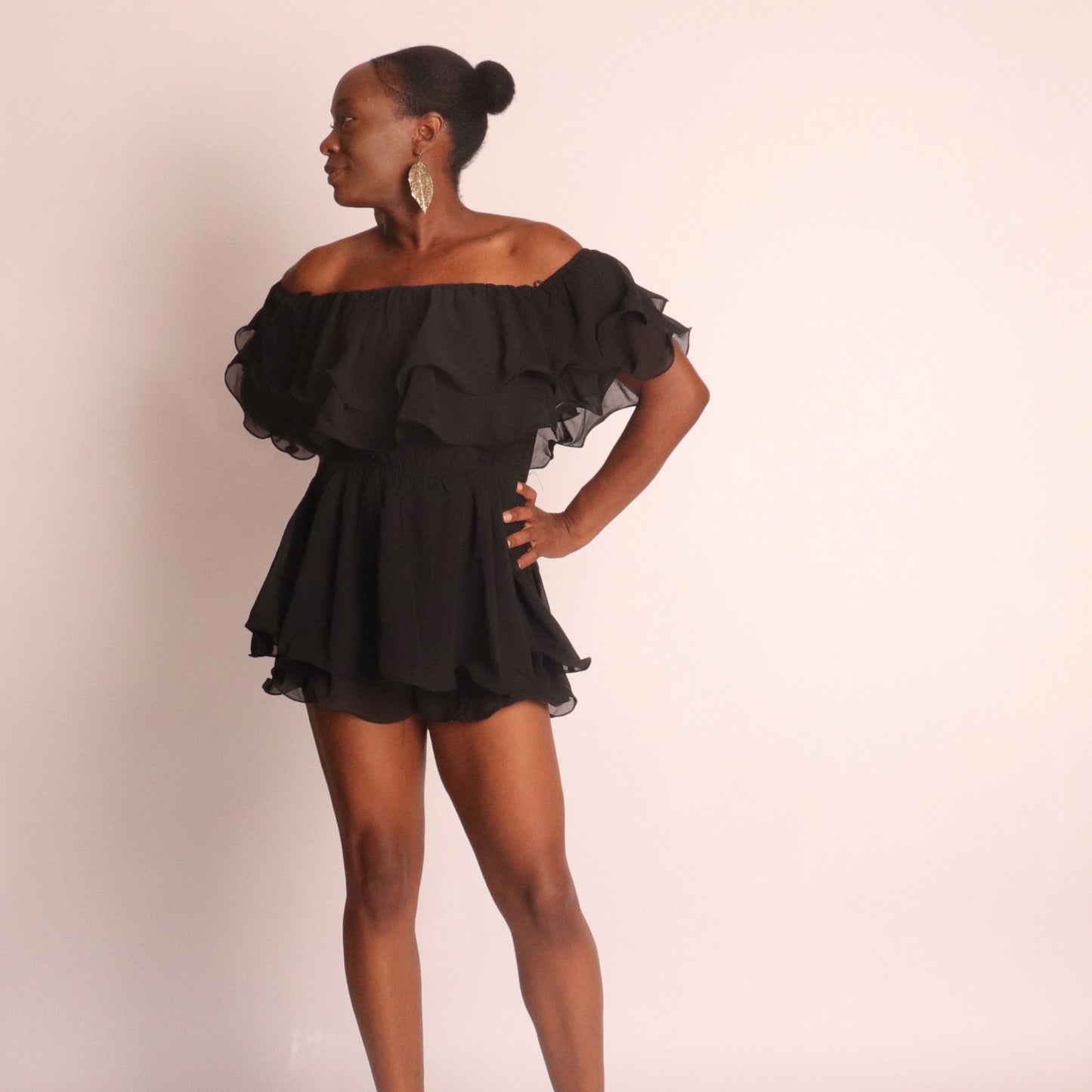 Alyssa Romper - Black Sets Mo'Nique Couture Fashions 