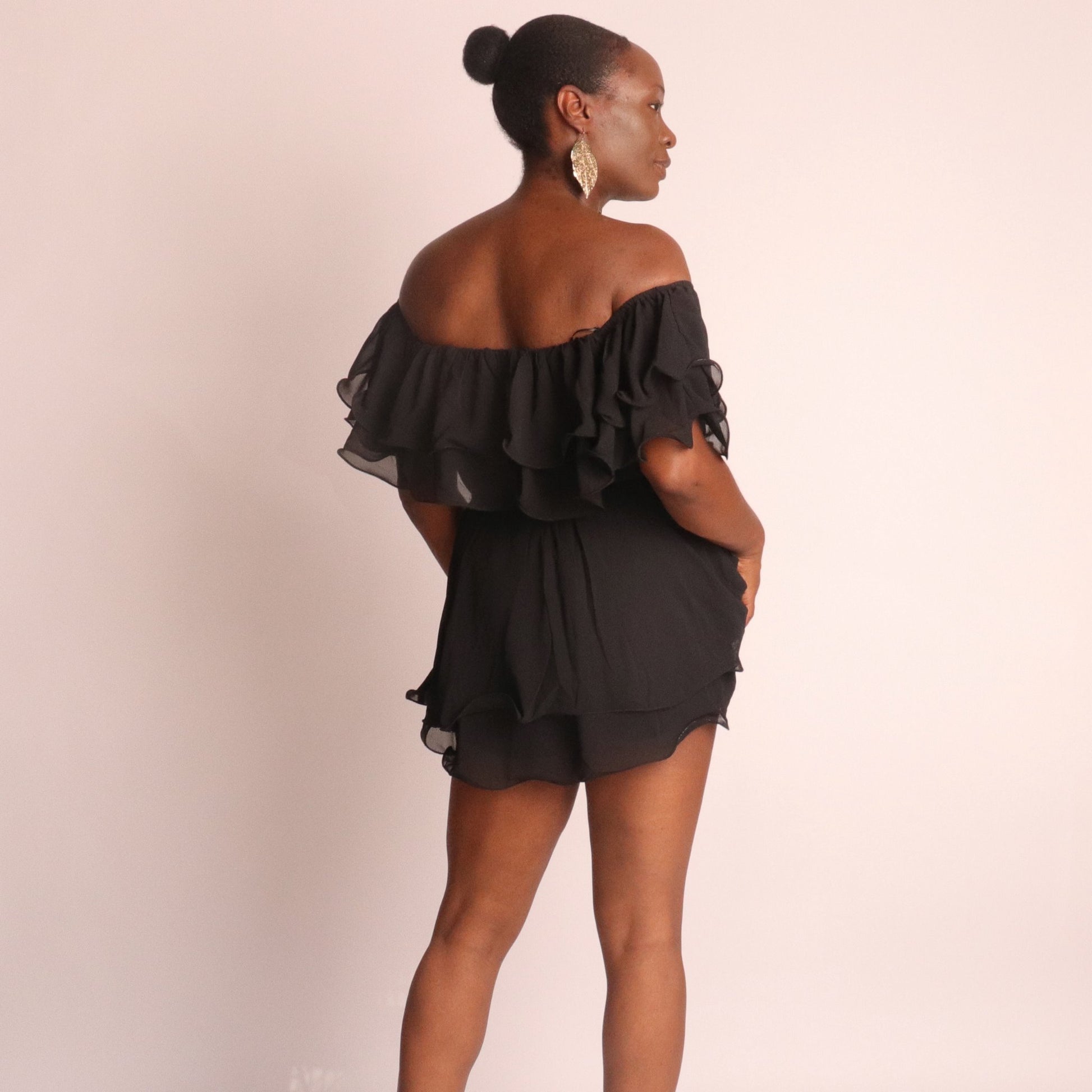 Alyssa Romper - Black Sets Mo'Nique Couture Fashions 