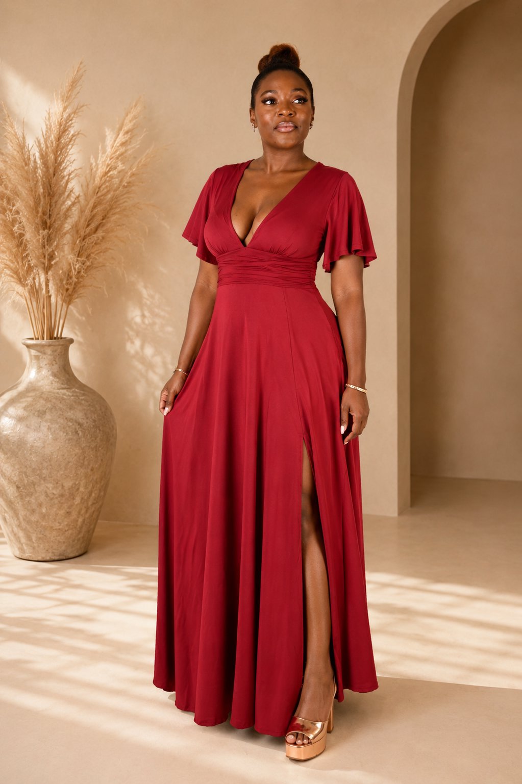 Camille Dress Red Dress Monique's Couture Fashions 