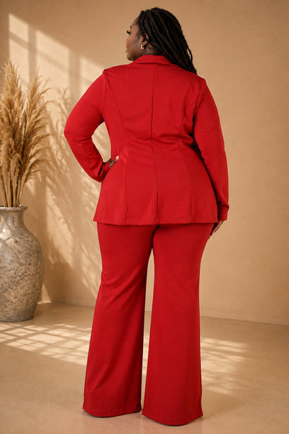 The Signature Curve Suit in Red Sets Monique's Couture Fashions 