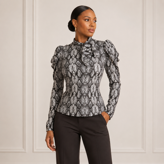 Mya Pleated Sleeve Blouse
