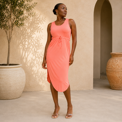 Drawstring Waist Dress