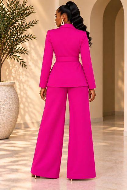 Woman's Pink Pants Suit Sets Mo'Nique Couture 