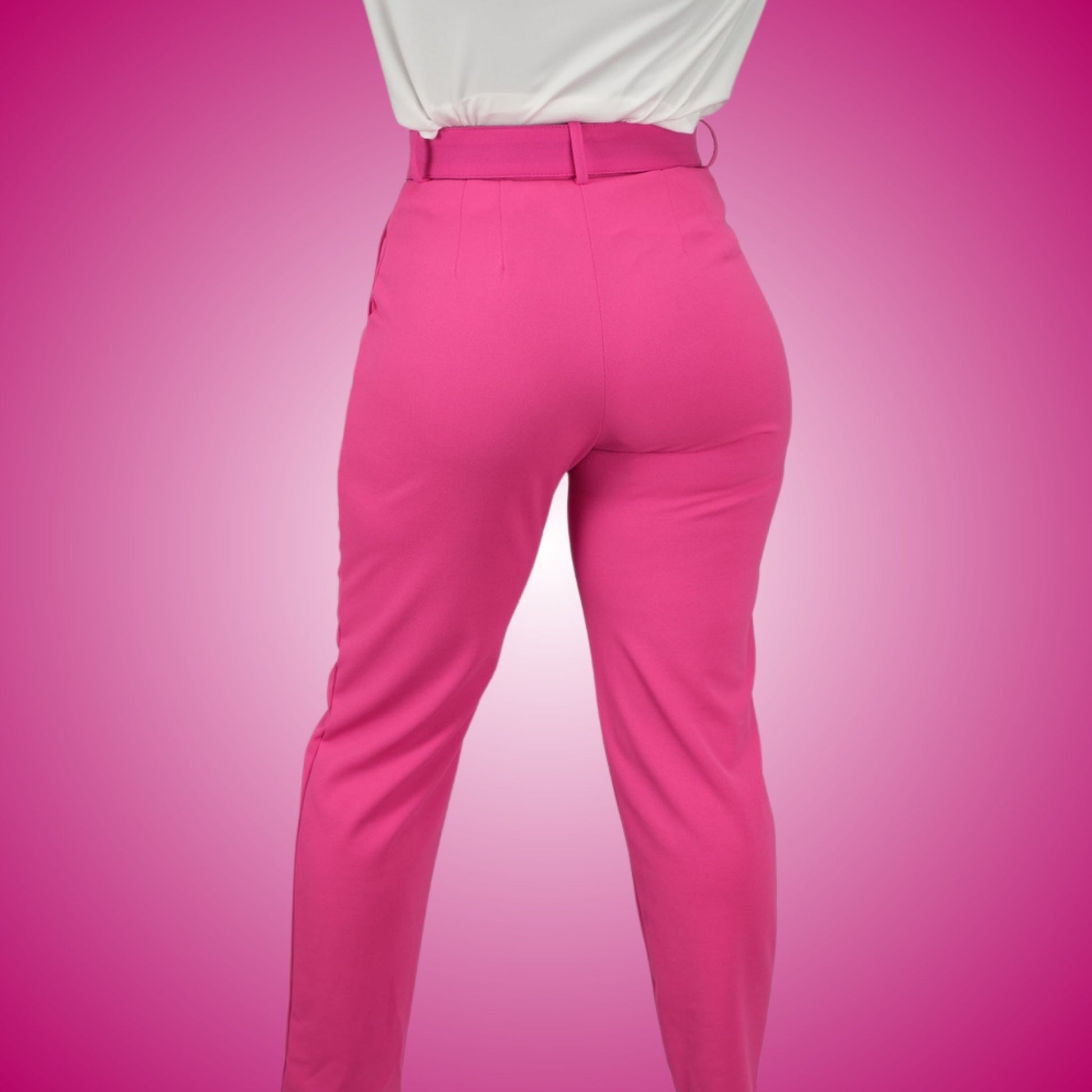 Sasha Ankle Women's Dress Pants - Blossom Pink Pants Mo'Nique Couture Fashions 